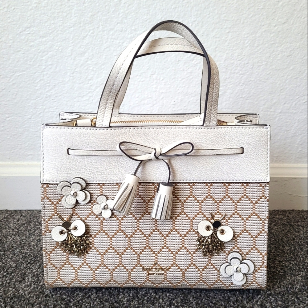 NEW Kate Spade white purse satchel with strap